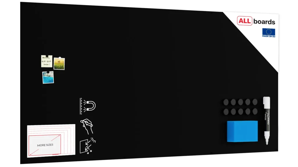 Lavagna magnetica per gesso SLIMboard senza cornice 240x120 cm + GRATIS