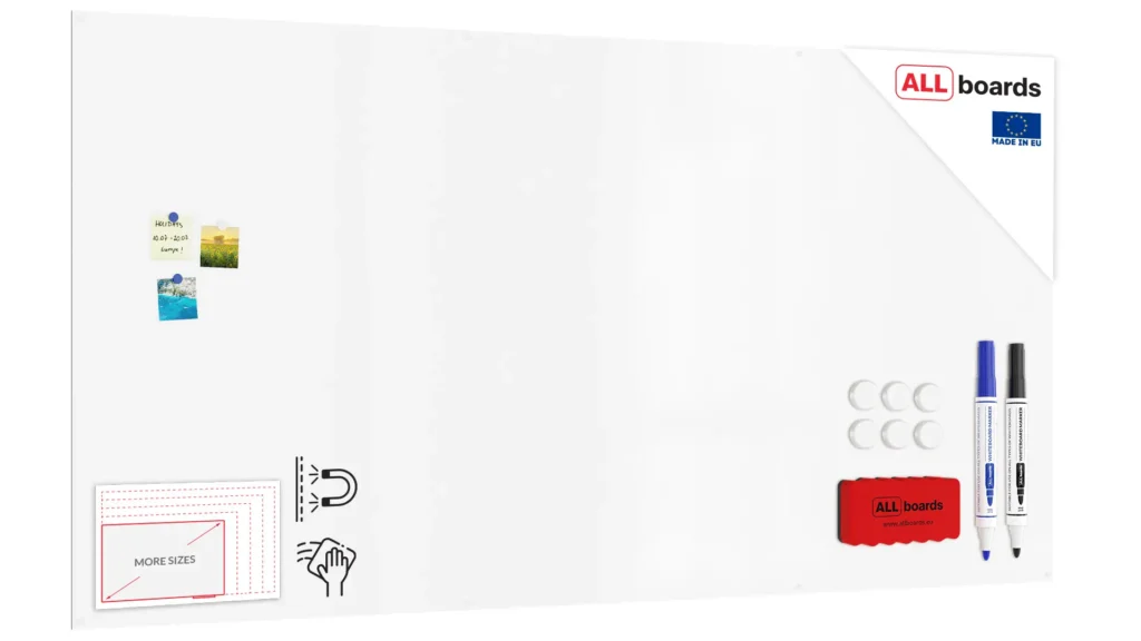 Lavagna magnetica cancellabile SLIMboard senza cornice 240x120 cm + GRATIS