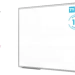 Lavagna magnetica bianca 100x80 cm con cornice in alluminio + set di accessori - TM IDEA® serie Flex