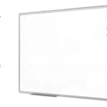 Lavagna magnetica bianca 120x80 cm con cornice in alluminio + set di accessori - TM IDEA® serie Flex