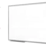 Lavagna magnetica bianca 90x60 cm con cornice in alluminio + set di accessori - TM IDEA® serie Flex