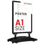Espositore pubblicitario A1 Waterbase - cornice a scatto NERA