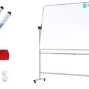 Lavagna mobile TM IDEA® bifacciale girevole magnetica e cancellabile 150x120 cm - serie FLEX