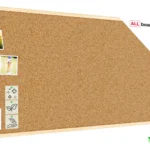 Lavagna in sughero 120x60cm con cornice in legno + GRATIS