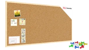 Lavagna in sughero 120x60cm con cornice in legno + GRATIS