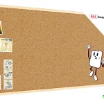Lavagna in sughero 120x60cm con cornice in legno + GRATIS