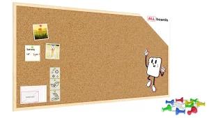 Lavagna in sughero 120x60cm con cornice in legno + GRATIS