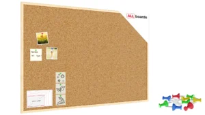Lavagna in sughero 120x80cm con cornice in legno + GRATIS