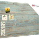 Lavagna in sughero con stampa LEGNO COLORE 2, 90x60cm cornice in legno