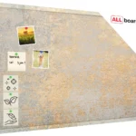 Lavagna in sughero con stampa MARMO ORO, 90x60cm cornice in legno