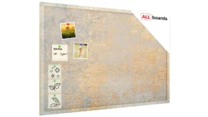 Lavagna in sughero con stampa MARMO ORO, 90x60cm cornice in legno