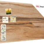 Lavagna in sughero con stampa LEGNO ESOTICO, 90x60cm cornice in legno