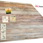 Lavagna in sughero con stampa LEGNO PASTELLO, 90x60cm cornice in legno