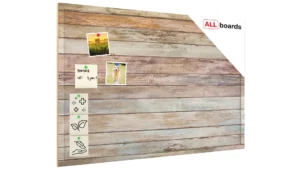 Lavagna in sughero con stampa LEGNO PASTELLO, 90x60cm cornice in legno