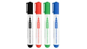 Set pennarelli cancellabili a secco ALLboards - 4 colori: Nero, Verde, Blu, Rosso