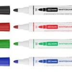 Set pennarelli cancellabili a secco ALLboards - 4 colori: Nero, Verde, Blu, Rosso