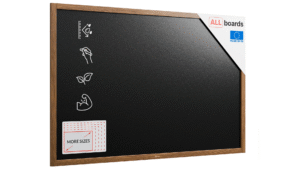OUTLET Lavagna nera da gesso RESISTENTE ALL’ACQUA in cornice di legno 150x100 cm