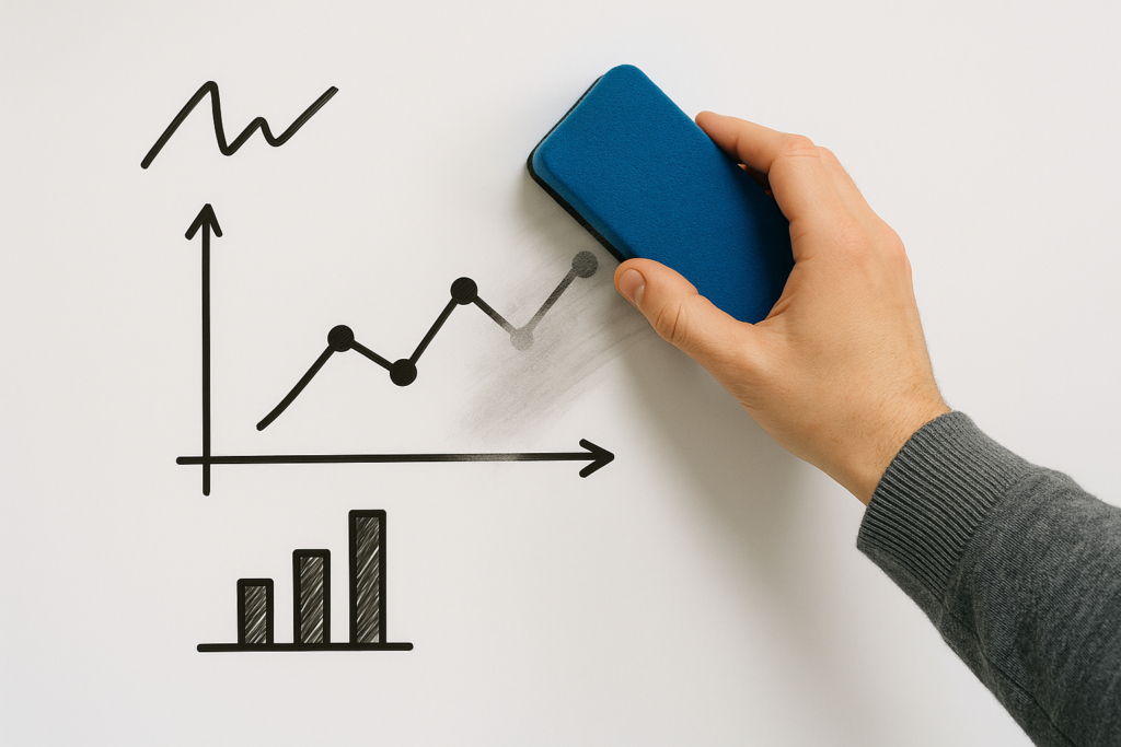 pulire una lavagna bianca da un pennarello