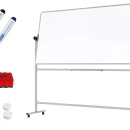 Lavagna mobile TM IDEA® bifacciale girevole magnetica e cancellabile 220x100 cm - serie FLEX