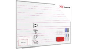 Lavagna magnetica cancellabile 150x100 + set di accessori - 3 linee