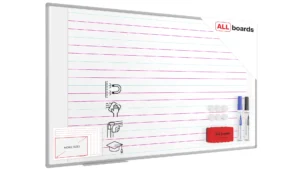 Lavagna magnetica cancellabile 170x100 + set di accessori - 3 linee