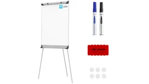 Lavagna portablocco TM IDEA® magnetica e cancellabile 100x70 cm con cavalletto BASIC + gratis