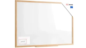 Lavagna magnetica cancellabile 150x100 cm con cornice in faggio ALLboards DESIGN