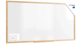 Lavagna magnetica cancellabile 200x100 cm con cornice in faggio ALLboards DESIGN