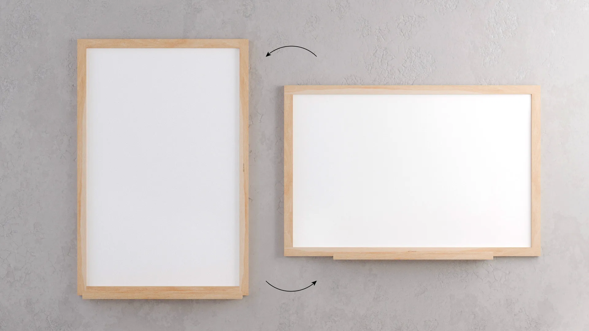 Lavagna magnetica cancellabile 90x60 cm con cornice in faggio ALLboards DESIGN - immagine 4
