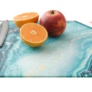 Tagliere in vetro ORO E AZZURRO 30×40 cm tagliere piano in vetro per cucina protettivo