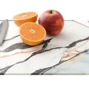 Tagliere in vetro MARMO, ORO E AZZURRO 30×40 cm tagliere piano in vetro per cucina protettivo
