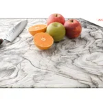 Tagliere in vetro universale LEGNO FOSSILIZZATO 60x52cm