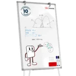 Lavagna portablocco magnetica cancellabile 90x60cm argento + GRATIS