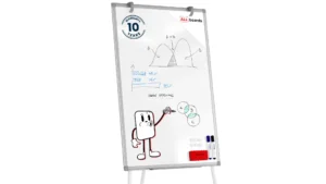 Lavagna portablocco magnetica cancellabile 90x60cm argento + GRATIS