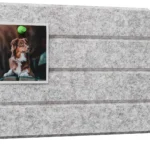 Pannello in feltro a parete 40x20 cm grigio