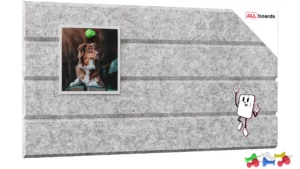 Pannello in feltro a parete 40x20 cm grigio