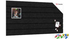 Pannello in feltro a parete 60x30 cm nero