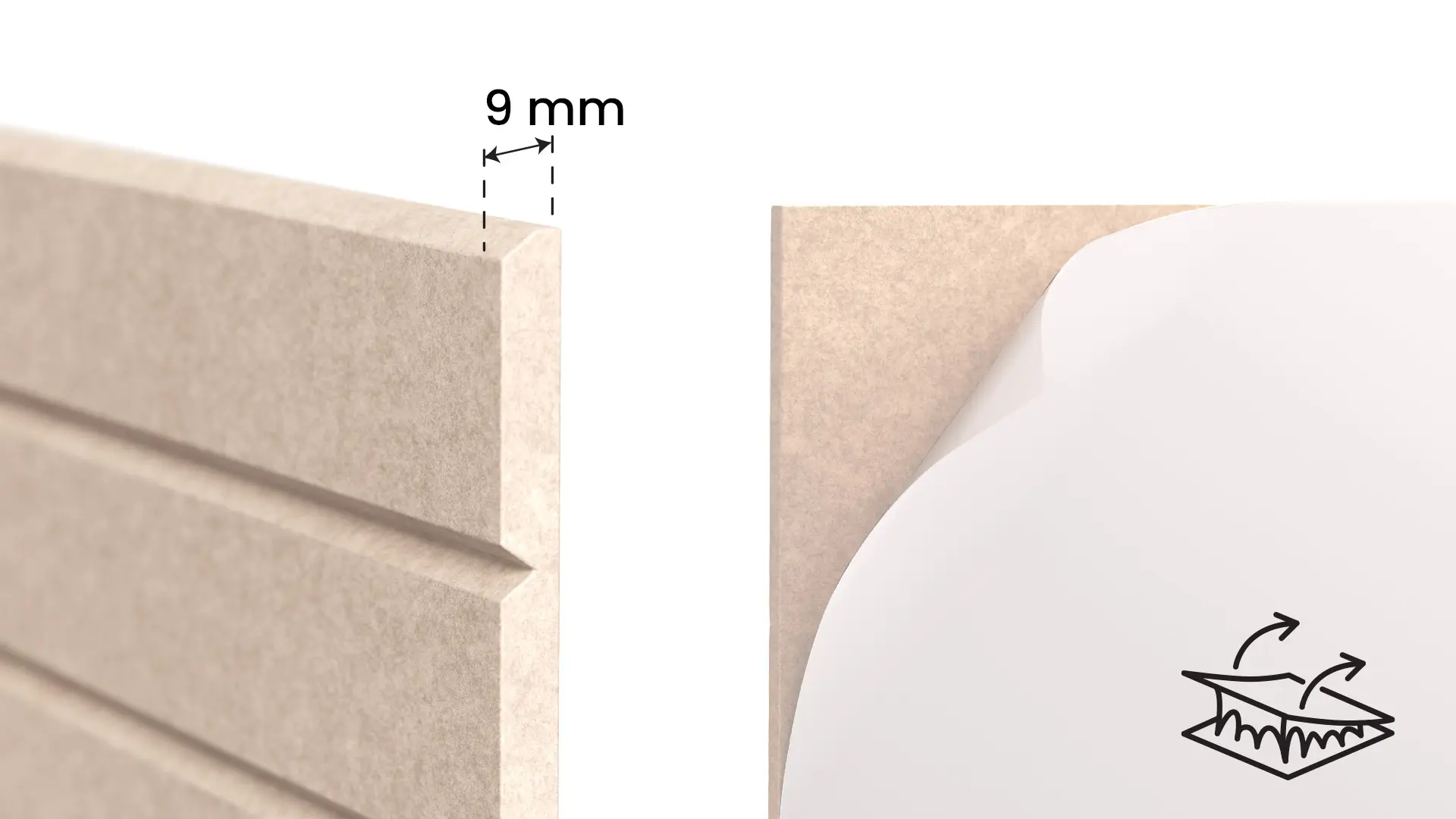 Pannelli in feltro a parete 120x80 cm sabbia - immagine 5