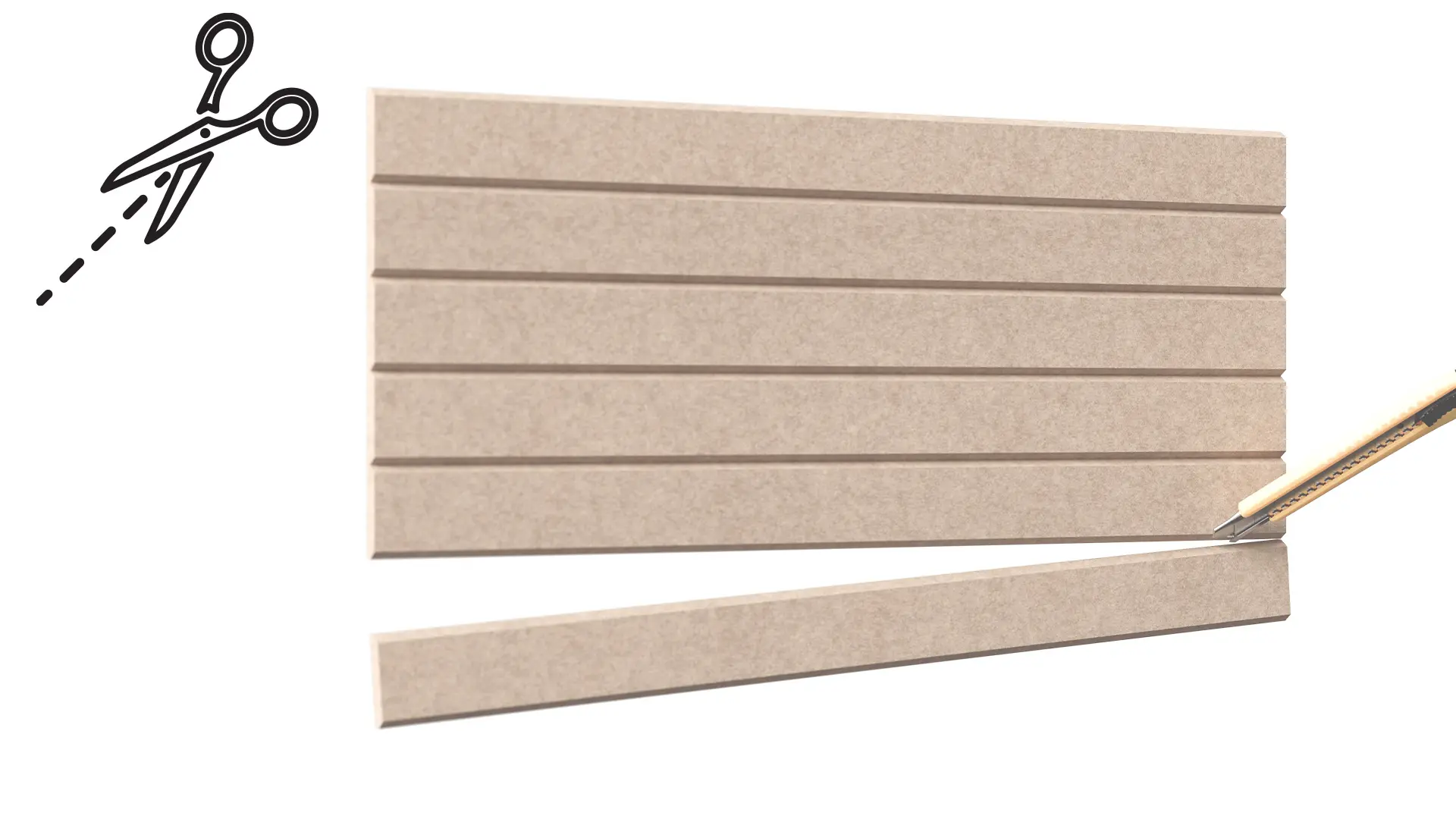 Pannelli in feltro a parete 60x60 cm sabbia - immagine 6