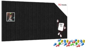 Pannelli in feltro a parete 80x40 cm neri