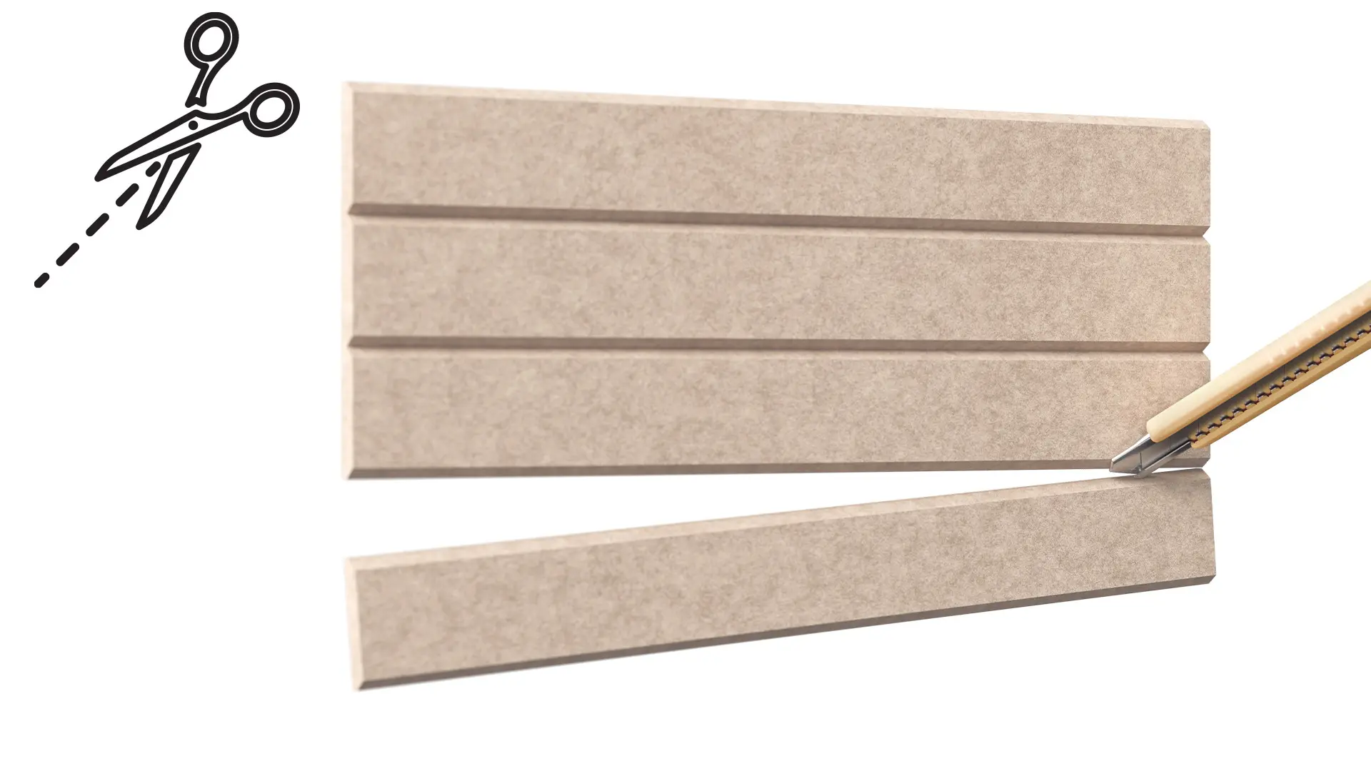 Pannelli in feltro a parete 80x40 cm sabbia - immagine 6