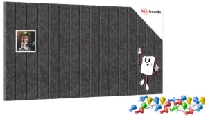 Pannelli in feltro a parete 80x40 cm grigio scuro