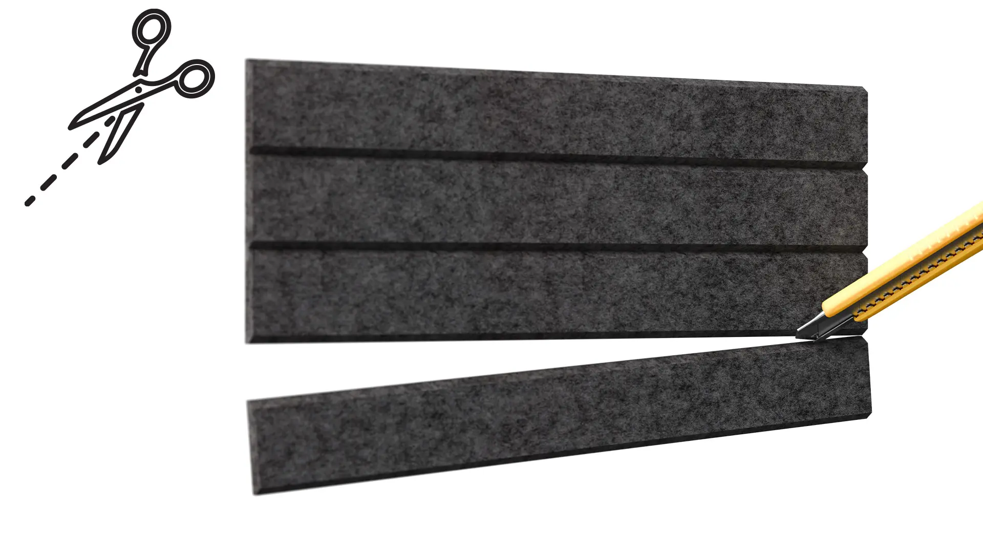 Pannelli in feltro a parete 80x40 cm grigio scuro - immagine 6