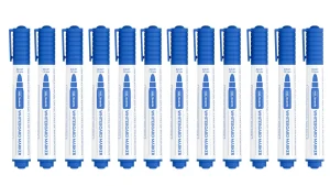 Set pennarelli per lavagne bianche cancellabili ALLboards - blu - 12 pezzi