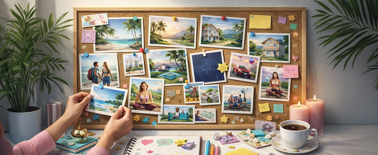Vision board passo per passo: come creare la tua bacheca dei desideri e mantenere fede ai tuoi piani