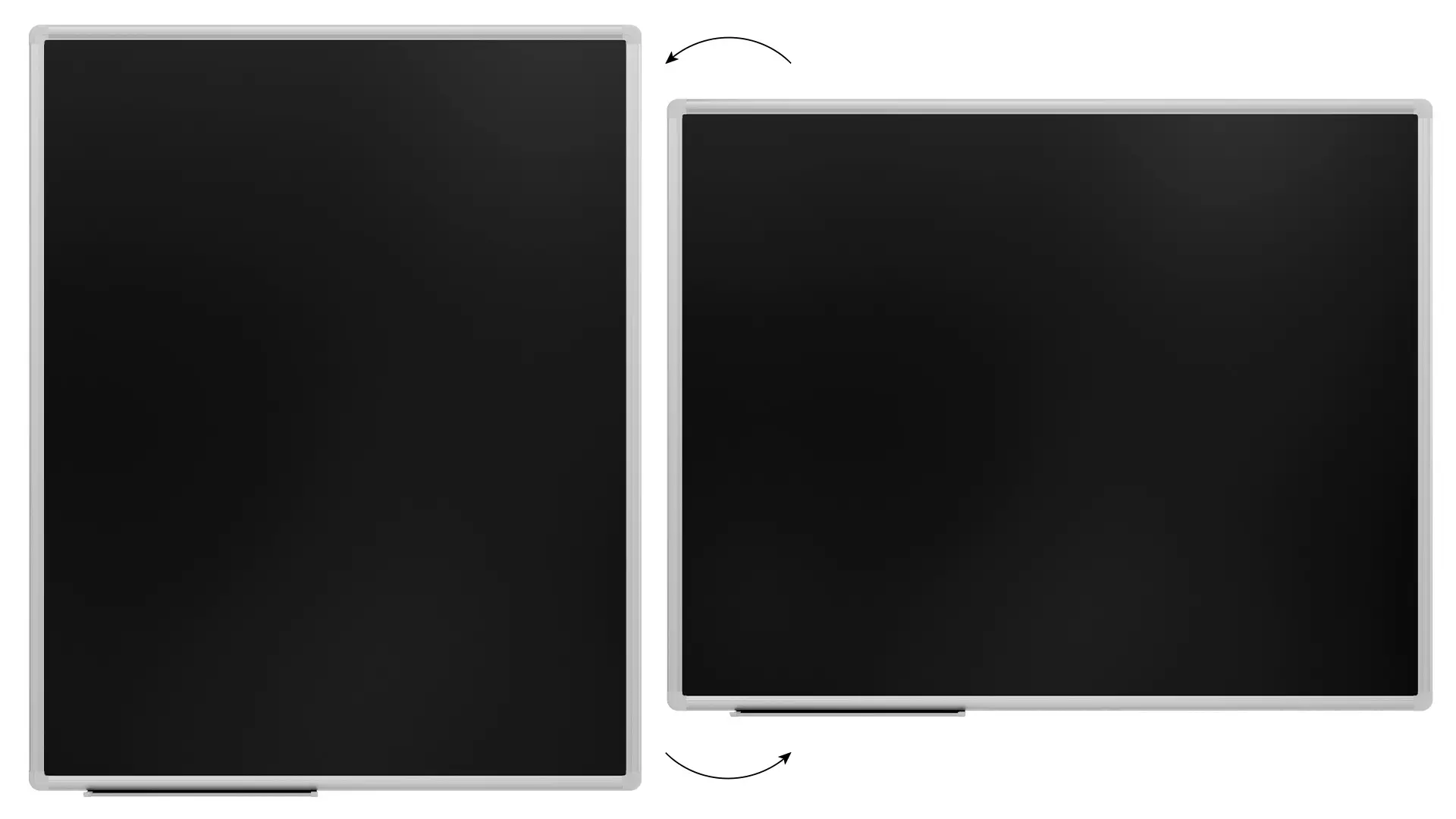 Lavagna magnetica da gesso nera 100x80 cm cornice EXPO + ACCESSORI - immagine 5