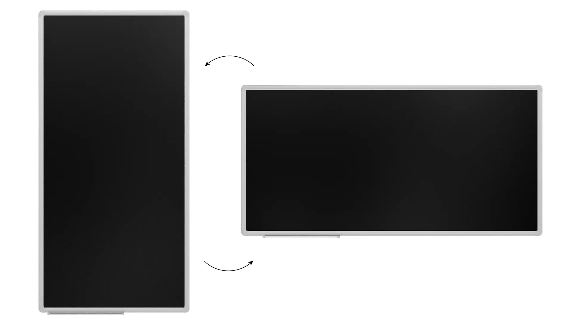 Lavagna magnetica da gesso nera 120x60 cm cornice EXPO + ACCESSORI - immagine 5