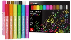 Set di pennarelli a gesso liquido ALLboards – 12 pz. colorati