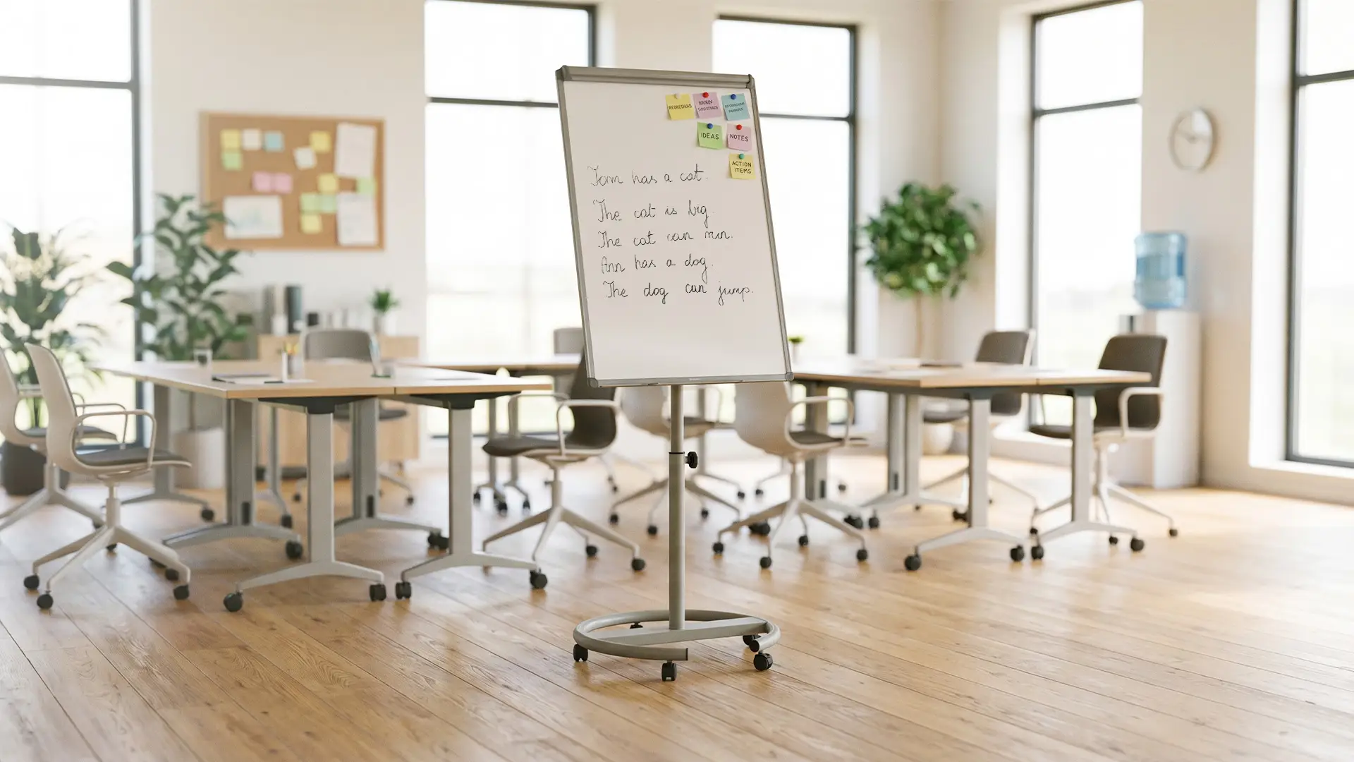 Flipchart magnetico cancellabile a secco su ruote 100x70 cm argento + ACCESSORI - immagine 10