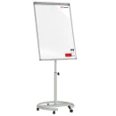 Flipchart magnetico cancellabile a secco su ruote 100x70 cm argento + ACCESSORI
